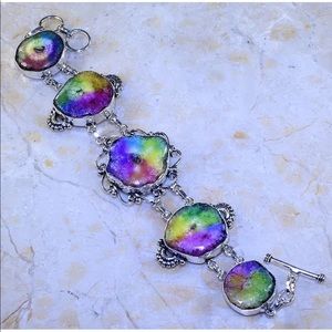 Geo bracelet.925 stamped